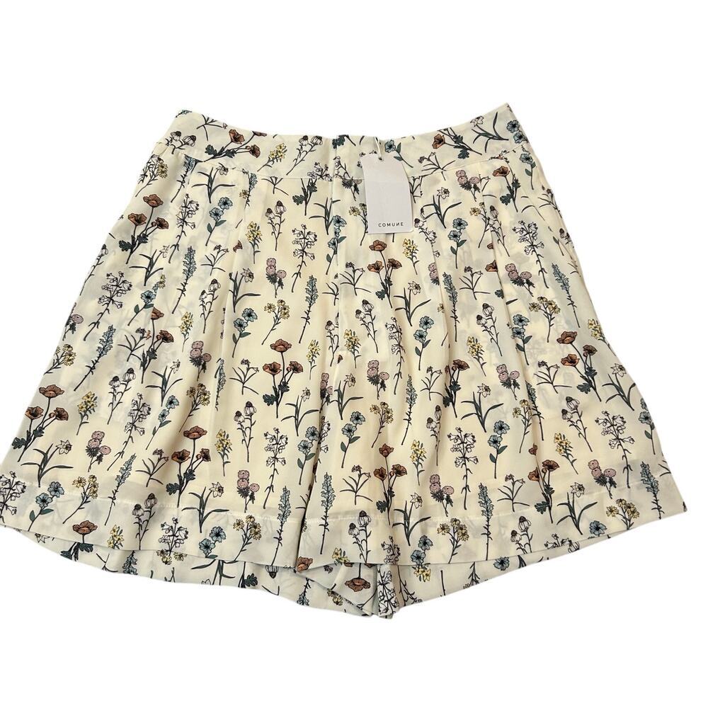 Comune Short Womens S‎ Ivory Wright High Waist Floral Ivory Garden Print NEW
